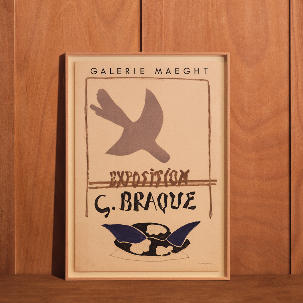 Affiche exposition Braque galerie Mourlot (50x72cm)